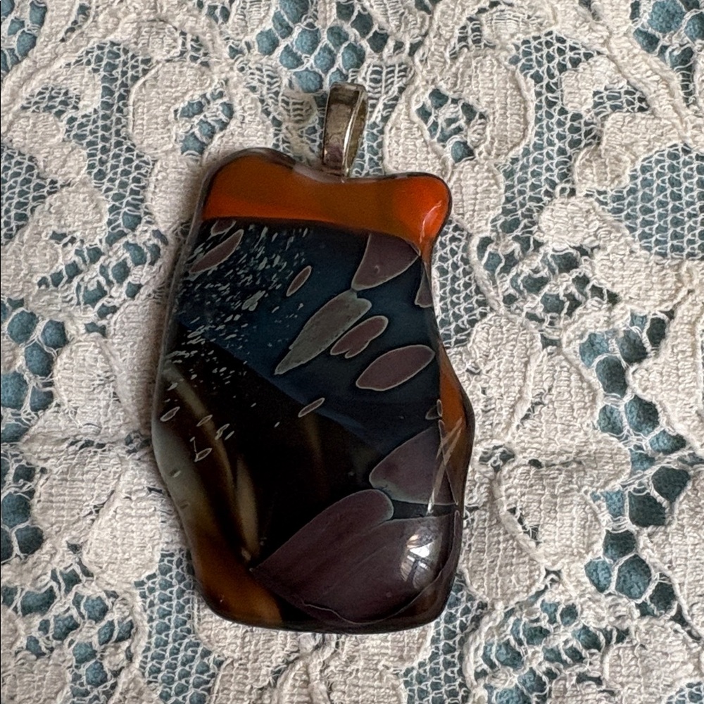 Handmade USA  Fused Glass Pendants